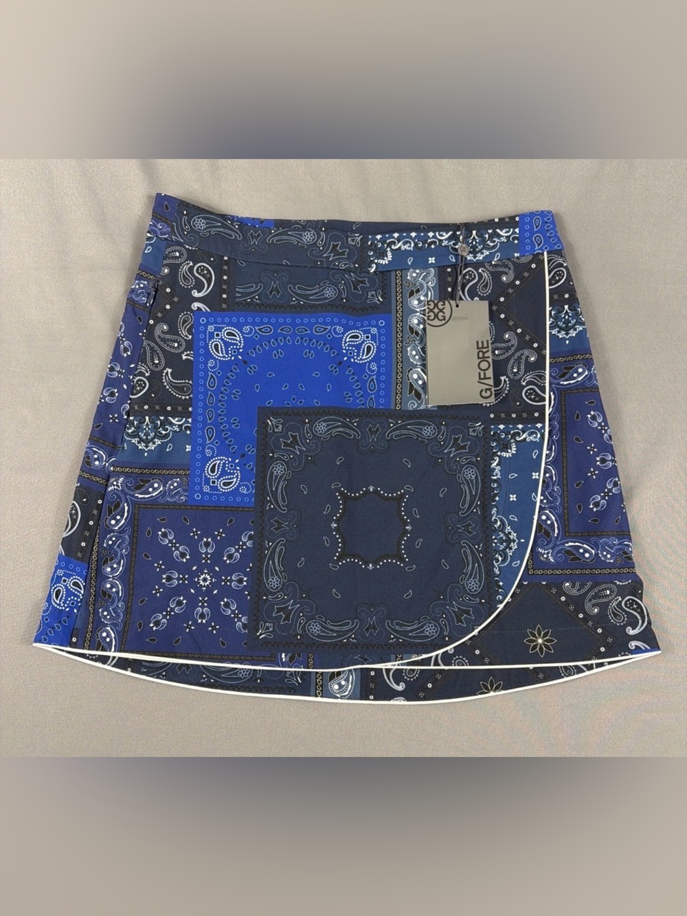 G/FORE G4 Womens Golf Skort Handkerchief Print 4 Twilight Blue NWT MSRP $155